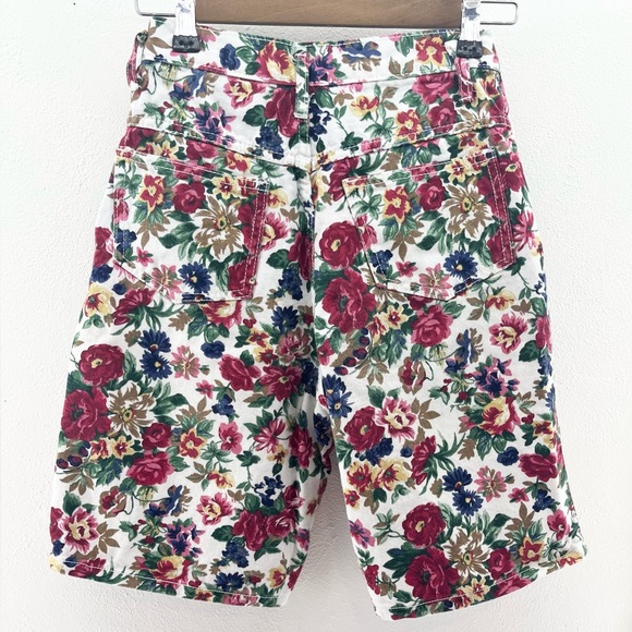 Vintage 90’s California Concepts Floral Print Jort Shorts Juniors Size 9 - Picture 3 of 6